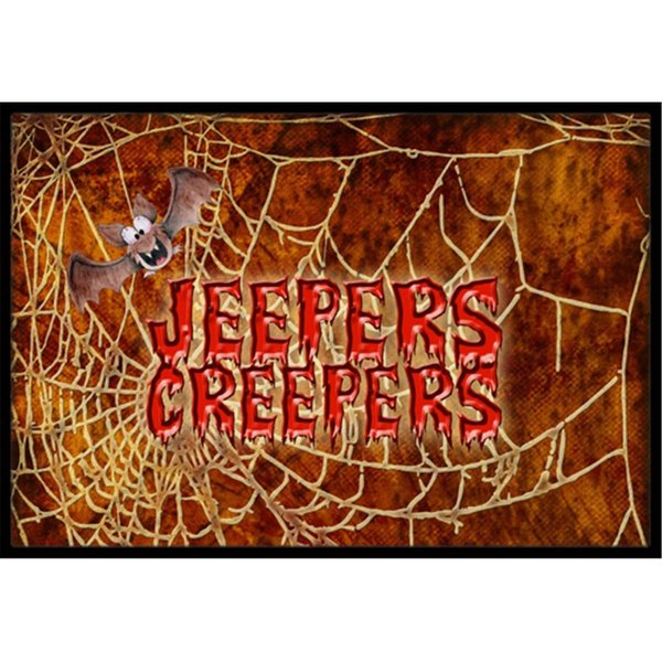 Micasa 18 x 27 in. Jeepers Creepers with Bat and Spider web Halloween MI55722